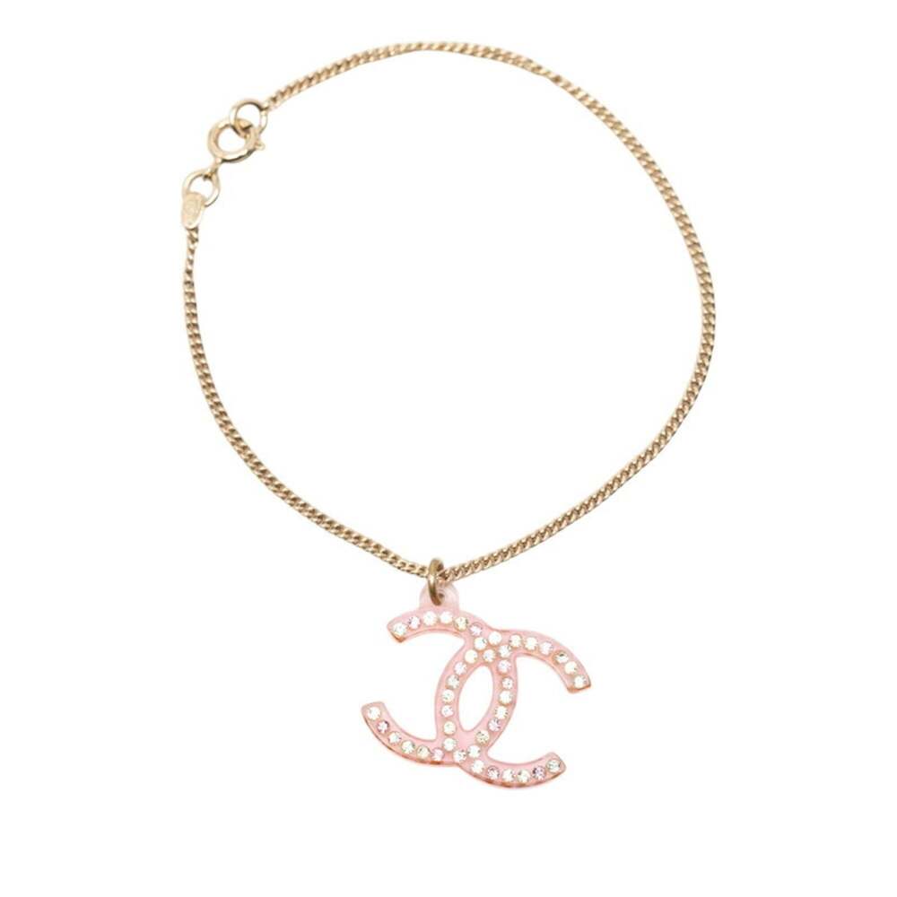 Chanel Cc Logo Chain Bracelet Metal #266346C60B - Picture 2 of 5
